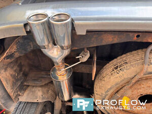 Nissan Elgrand Stainless Steel Custom Exhaust Flex, Middle And Rear Silencer With Twin Tailpipe (5)