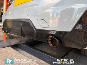 BMW 330E Custom Stainless Steel Exhaust Back Box Delete Dual Exit With With Tailpipes (2)